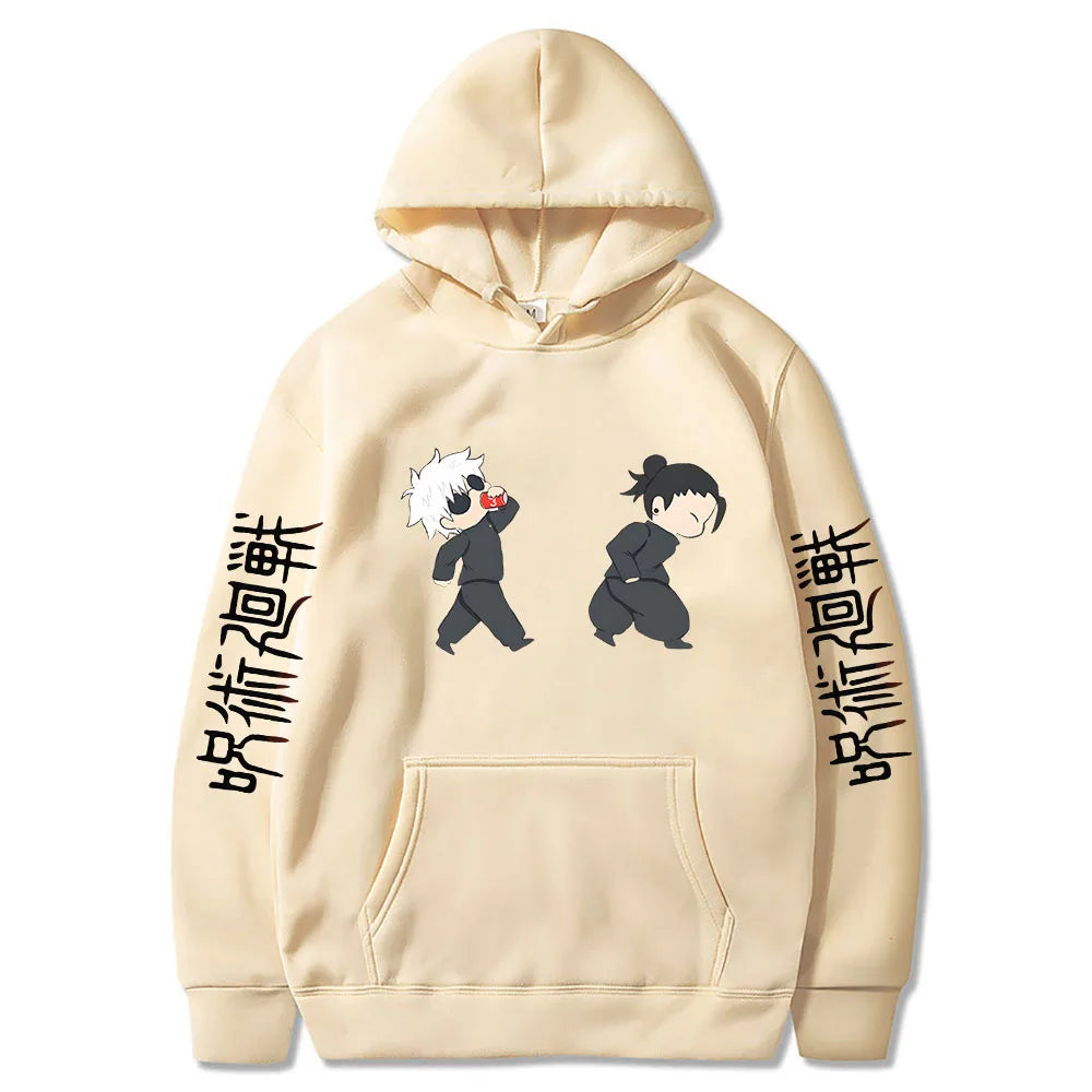 JJK Anime Hoodie Cute Chibi Satoru Gojo & Geto
