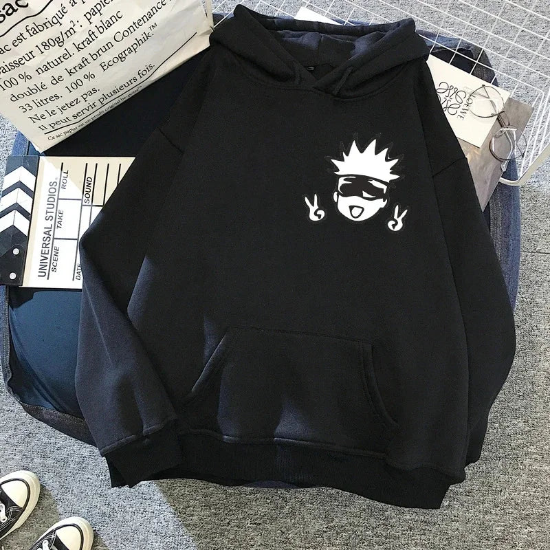 JJK Chibi Gojo Satoru Peace Sign Hoodie