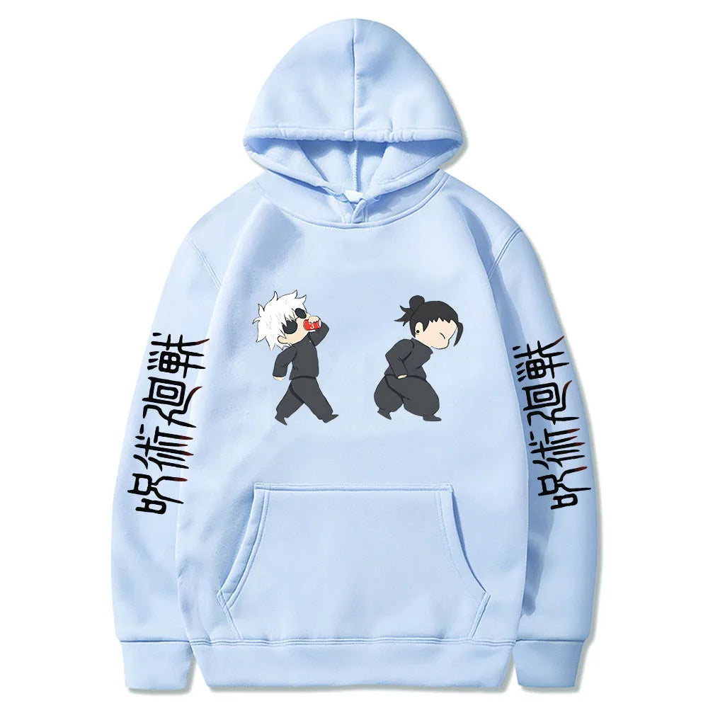 JJK Anime Hoodie Cute Chibi Satoru Gojo & Geto