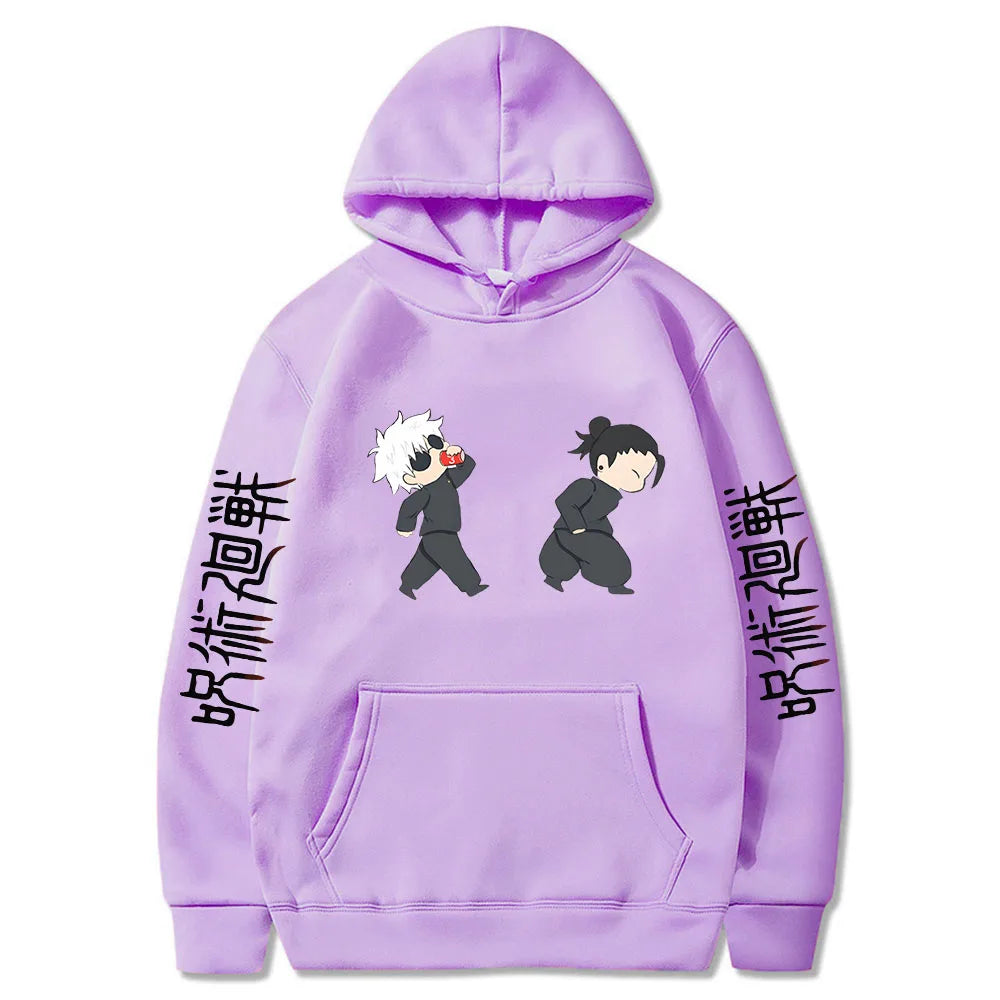 JJK Anime Hoodie Cute Chibi Satoru Gojo & Geto
