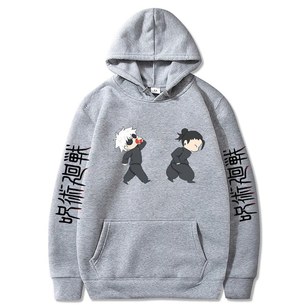 JJK Anime Hoodie Cute Chibi Satoru Gojo & Geto